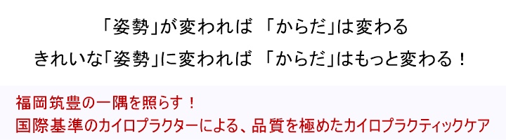 福岡筑豊の整体・カイロプラクティックといえば・・・福岡筑豊で唯一、国際基準のカイロプラクターのいるヘルスデザイン21へご相談ください